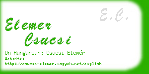 elemer csucsi business card