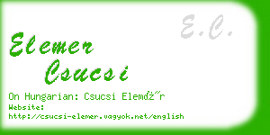 elemer csucsi business card